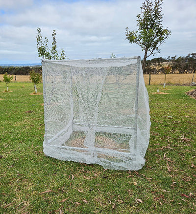 Tree Net Frame 1.2m x 1.2m x 1.2m with Fitted insect net and Full Base Fame