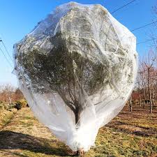 Black Tree Protection Net Bags with Zipper and Drawstring